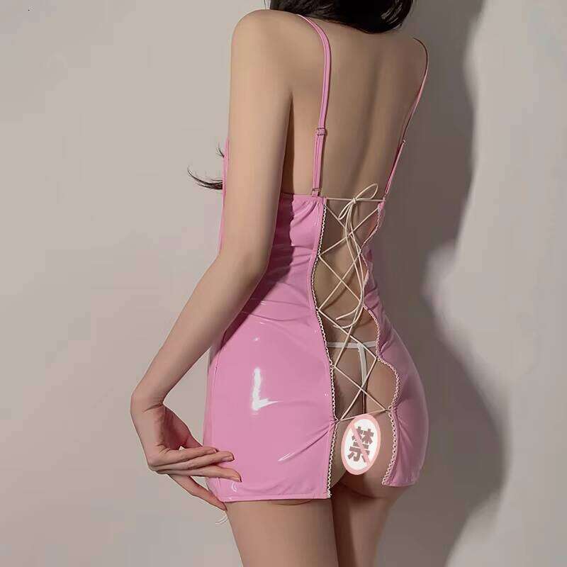Erotic See-Through Hollow Strap Female Nurse Uniform Sexy Hot Lingerie For Role Play Light Control Nonwoven Weaving Method