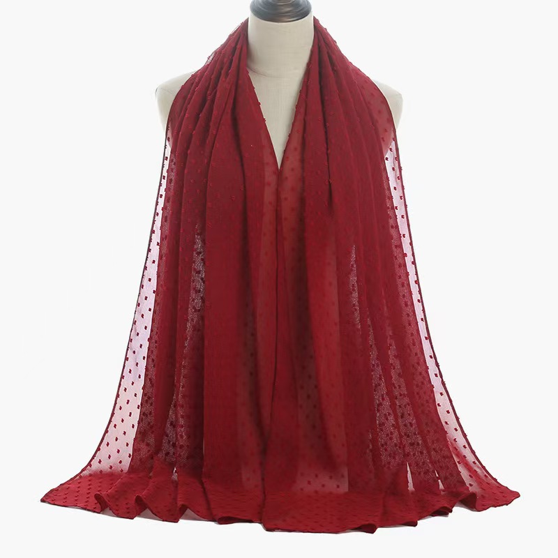T902 new hot sale Malaysia Indonesia long scarf flocking ball thick scarf