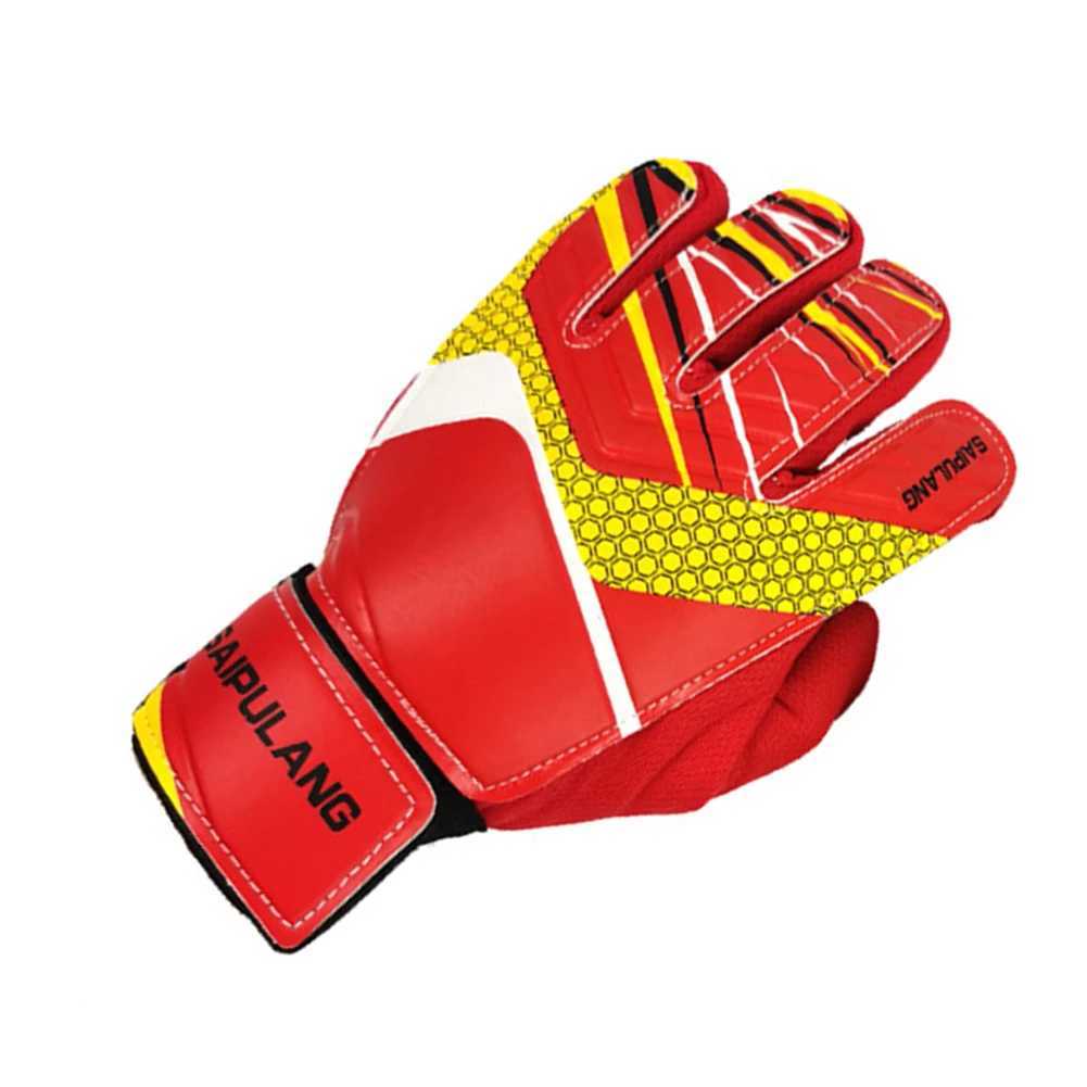Children Goalkeeper Hand Protection Gloves Anti-Collision PU Football Training Gloves Antiskid Wear-resistant for Outdoor SportXJ250606