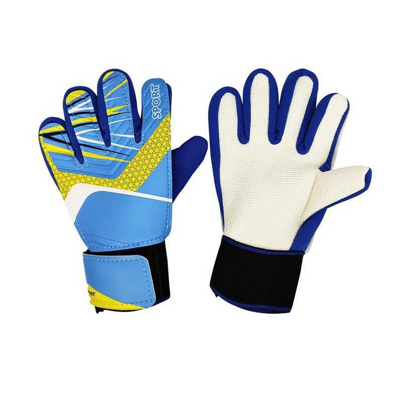 2025 New Football Goalkeeper Gloves Wrist Strap Latex Finger Guard Protection Kids Adult Soccer Gloves XJ250606