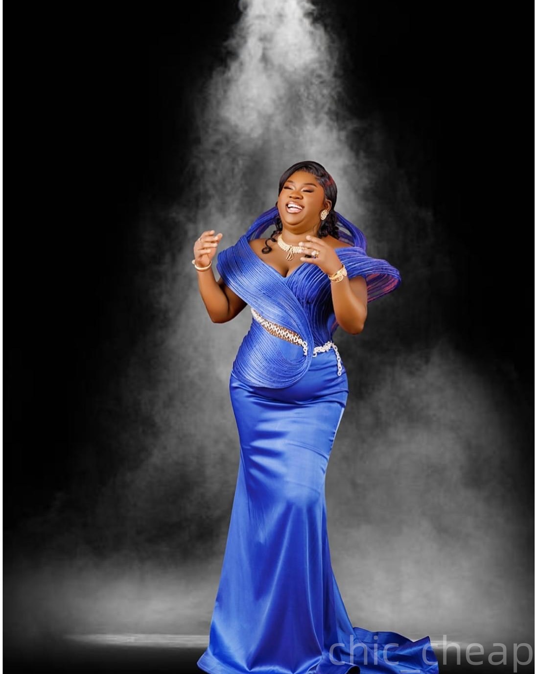 Mermaid Royal Blue Prom Dresses 2025 Crystals Satin Stylish Evening Formal Party Second Birthday Engagement Gowns Plus Size Dress For Special Occasion