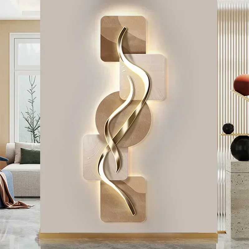 Modern Wall Lamp Entrance Decor Painting Nordic Living Room Blackground Bedroom Bedside Lighting LED Minimalist Hanging Painting X250607