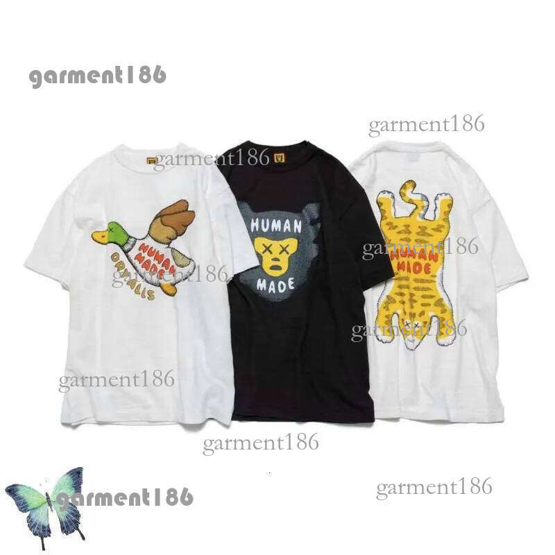 Designer Men Tshirts Fun Print Bamboo Cotton HUMAN Short Sleeve T-Shirt for Men Women MADE Shirts f47