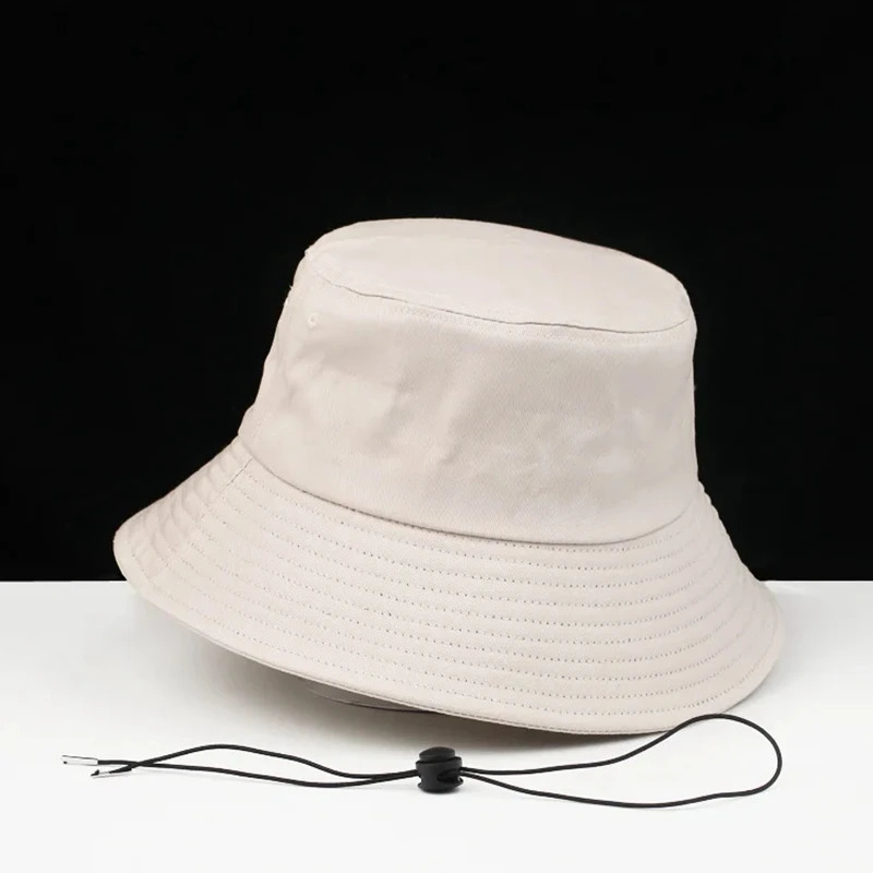 High Quality 100% Cotton Bucket Hat Women Summer Sun Caps Big Size Boonie Cap Large Panama Hat Men Oversize Fisherman Hats 250605