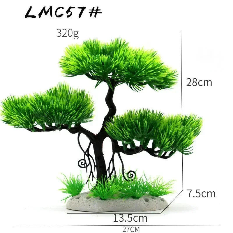 Aquarium Ornaments Simulation Plants Fish Tank Landscaping Decorations Plastic Water Plants Flowers Trees Rocks Accessories 250604