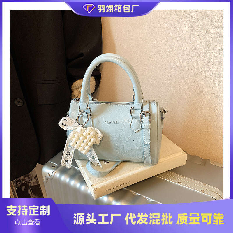 Textured Handbag for Women 2025 Spring New Crossbody Fashion Simple Trendy Shoulder Cylinder Bag