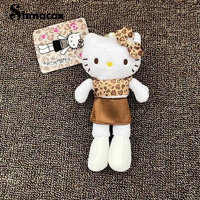 Sanrio 1 Piece Long Legs Hello Kitty Pendant Keychain Accessories Sanrio Leopard Print Black Leather Love Buckle Christmas Gift w250618
