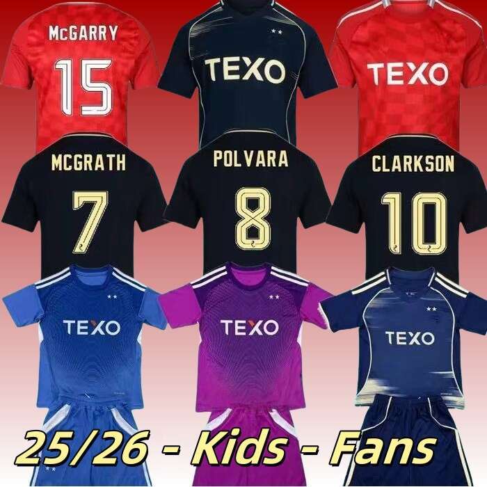 2025/2026 new Aberdeen Soccer Jerseys Miovski Barron Shinnie Clarkson Sokler Morris donald Duk Doohan Besuijen Poara 24 25 26 Men Fooball Jerseys Shir kids