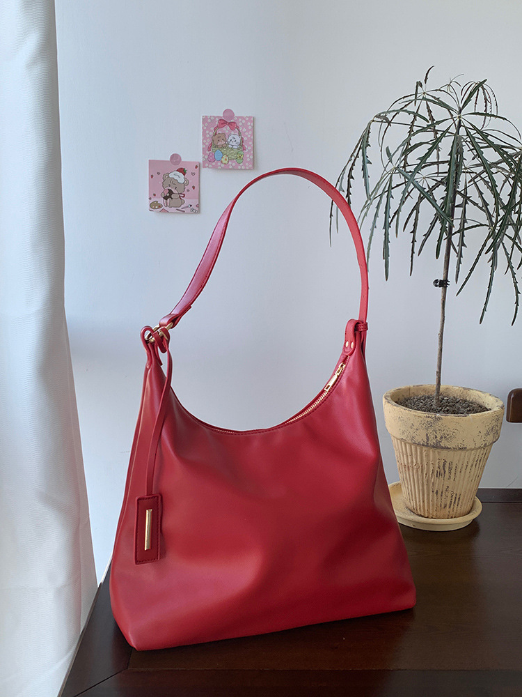 designer Red Bride Bag Wedding Bag Women Tote Bag 2025 New Trend This Year Commuter Large Capacity Shoulder Underarm Bag