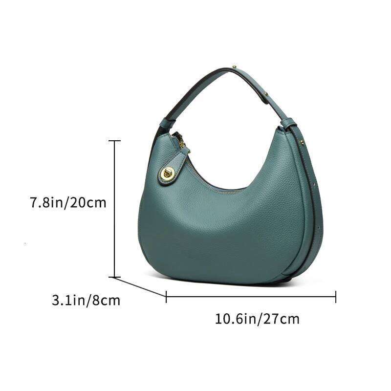 ZOOLER Hot Seller Women Bag Fashion Real Leather Shoulder Bags Handcraft Ladies Cow Skin Half Moon Purses#Yc308 2025/06/07