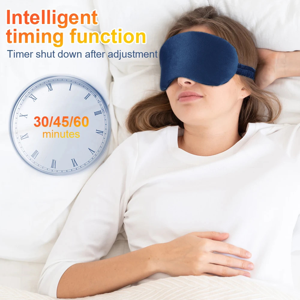 Electric Heating Eye Mask Infrared Compress Eye Massager Relieve Fatigue Reduce Dark Circles Sleep Shade Eye Massage Glasses 250603