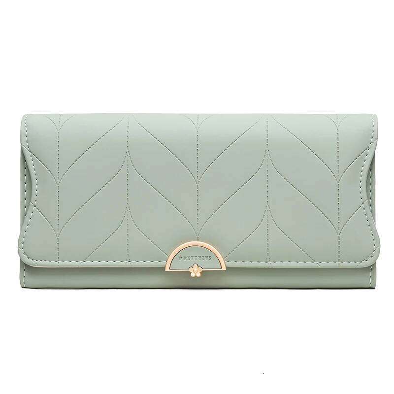 spring new long purse Japanese and South Korea small fresh plaid buckle folding hold bag large capacity women's mul MASA