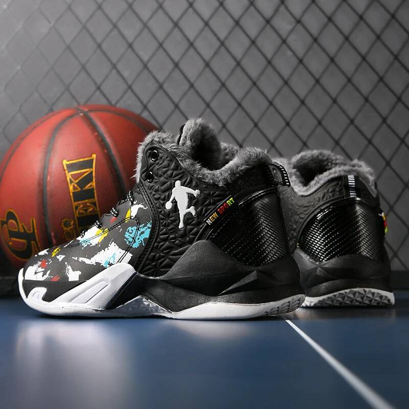 Ddmyoutdoor Ddmyoutdoor Winter Men Warm Basketball Women Comfortable Sports Plush Running Tenis Couple Shoes Walking Sneakers Outdoor Outdoor Shoes