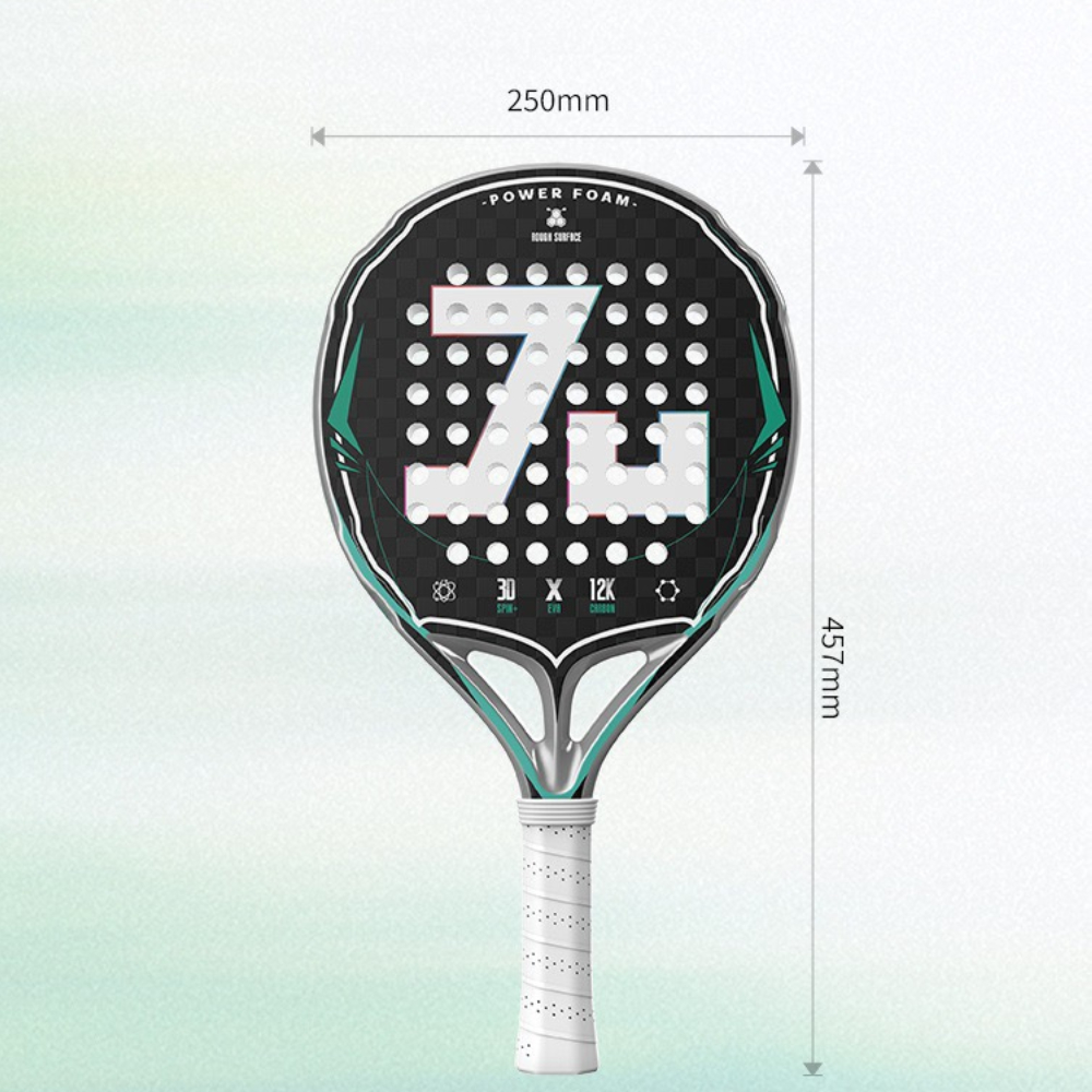 2025 Padel Tennis Racket 12K Carbon Fiber EVA Memory for Beginner High Quality Balance Padel Paddle Round Shape Padel Racquets