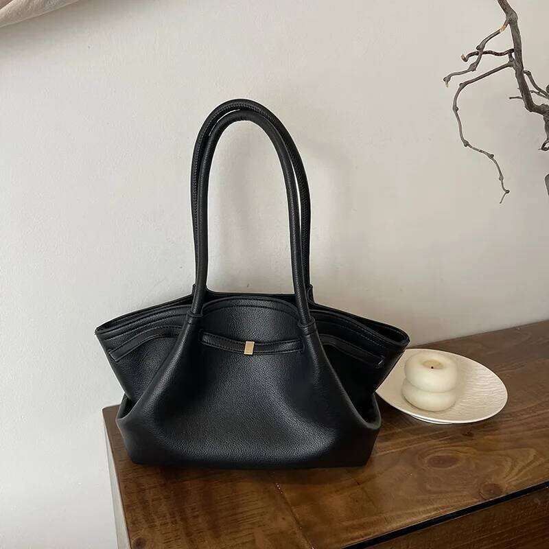 CGCBAG Brand Designer Shoulder Vintage Women Tote Bag Simple Commuting High Quality PU Leather Ladies Handbags