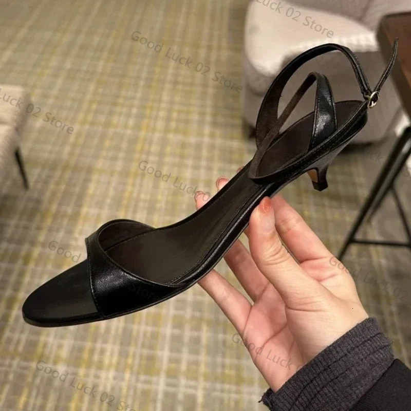 Sexy Gold Kitten Heel Sandals Women Summer Open Toe Ankle Strap Dress Slide Shoes Elegant Wedding Bridal Shoes Pumps for Ladies 250605