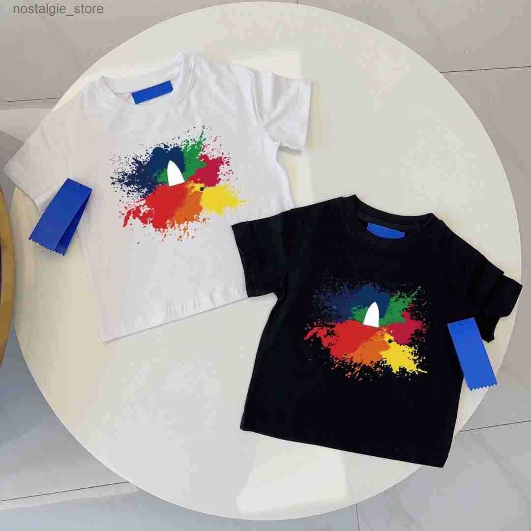 Kids Basic Short Sleeve T-Shirts Soft Cotton Tops for Boys and Girls Casual Round Neck Tees for Toddlers Children Available in Black White y250607ALPN