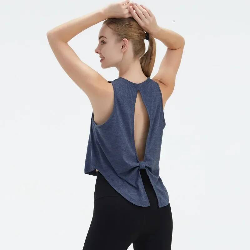 STOUREG New Women's Hollowed Out Dovetail Top Yoga Wear, Outdoor Running Sports Fiess Tank Tops,Gym Shirt