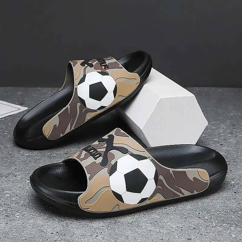 Ddmyoutdoor New Fashion Men S Slippers Brand Summer Sole Non Slip EVA Beach Shoes Football Male Slides Soft Thick Soled Slidee Slipper outdoor shoes