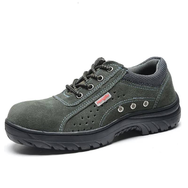 Ddmyoutdoor New Men Steel Toe Work Boot Breathable Slip On Work Boots Sneakers Shoes Anti Smashing Piercing Safety Outdoor Shoes