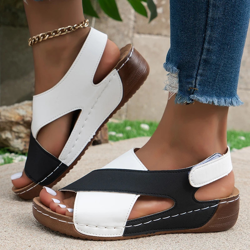Fashion Woman Summer Shoes Sandals Wedge Women Shoe Elegant Womens Sandals Outdoor Espadrilles Heeled Sandals Female Footwear 250605