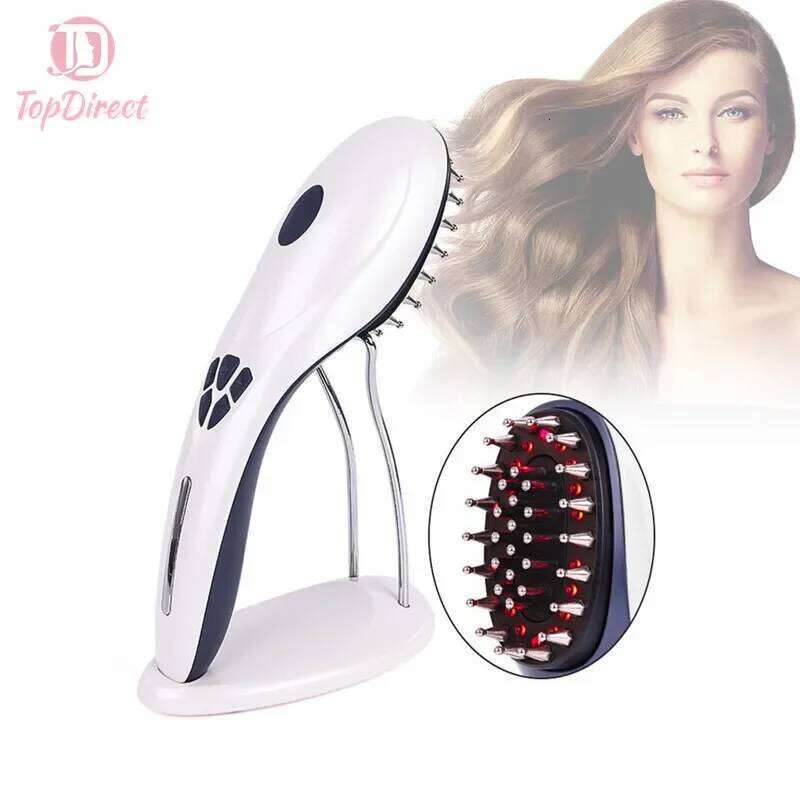6 IN 1 RF Vibration Massage Anti Loss Care Electric Hair Growth Laser Comb With Cation Anion