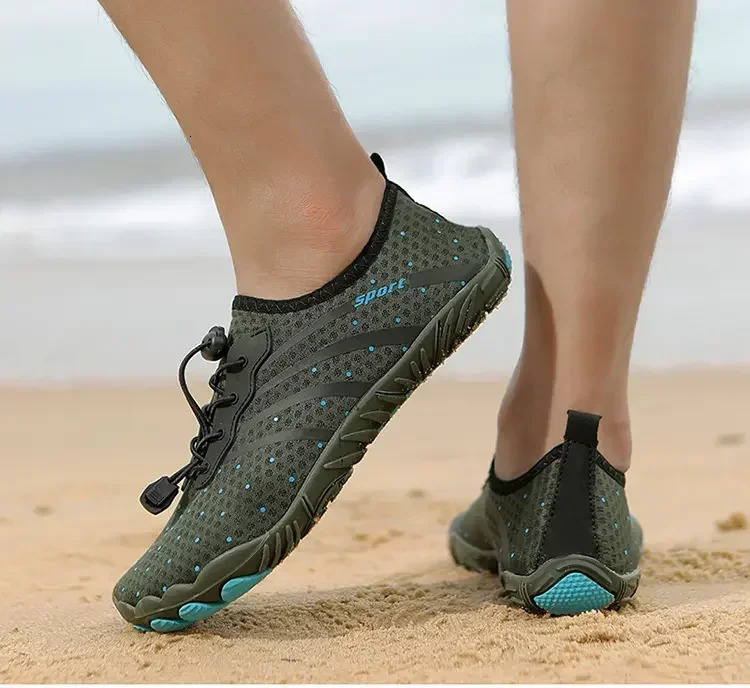 Unisex Barefoot Slippers Breathable Water Wading Shoes Sweetheart Upstream Swimming Sneakers Elastic Quick Dry Beach Aqua Shoes 250605