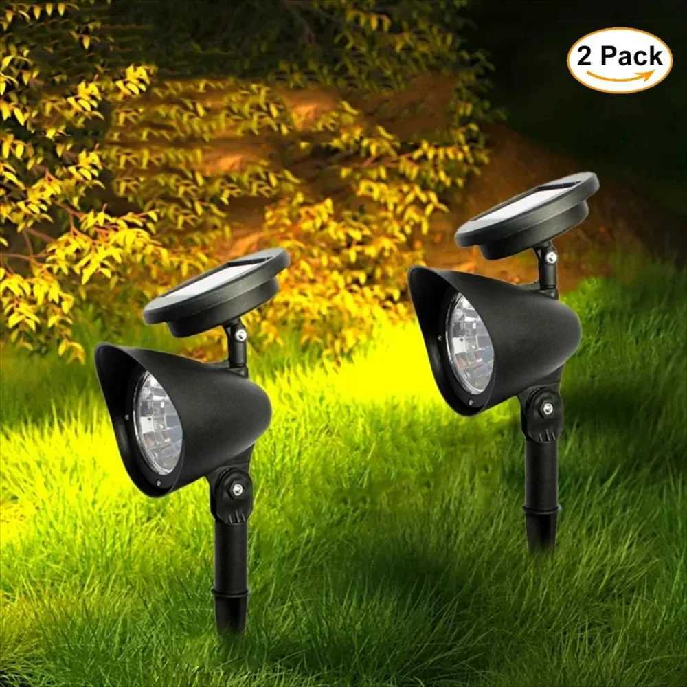 Outdoor LED Solar Spotlight Garden Lights Landscape Decoration IP65 Waterproof for Lawn Courtyard Pathway Tree Separately Lamp XJ250606