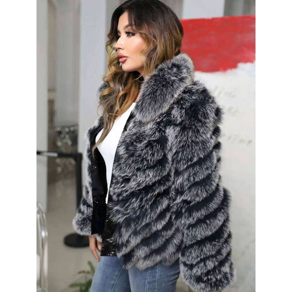 MISSJANEFUR Coats Women Reversible 2022 New Fashion Real Fox Fur Two-Way Soft Wholesale Warm Winter Jackets