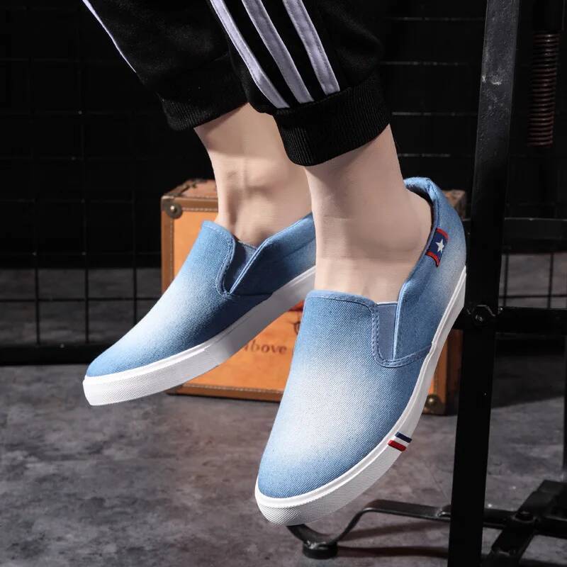 Ddmyoutdoor Canvas Denim Sneakers Casual Flats Male Shoes Adult Summer Men Trainers Breathable Slip On Loafers Tenis Masculino Ert Outdoor Shoes