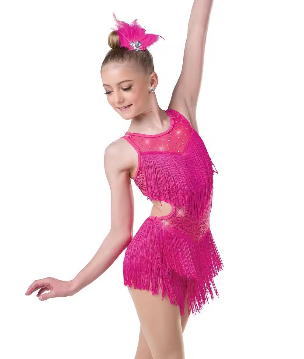 Custom Children Girls Nylon Modern Dance Ballet Training Wear Retail and Wholesale
