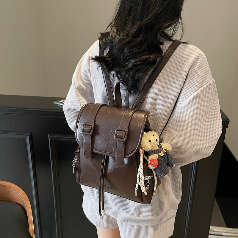 designer Korean Style Large Capacity Casual Backpack for Women 2025 New College Style Student School Bag Simple Travel Backpack