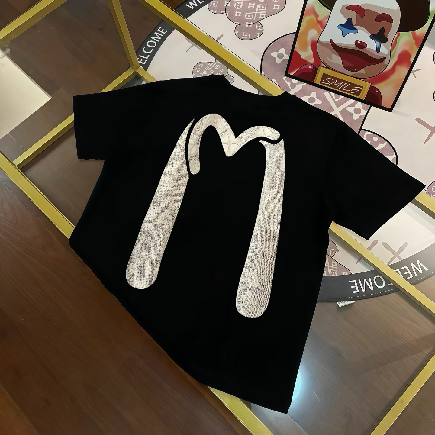 Designer classic M shaped evis t shirt mens women casual Printed letters couples t shirt turtle Large Buddha Head graphic tee