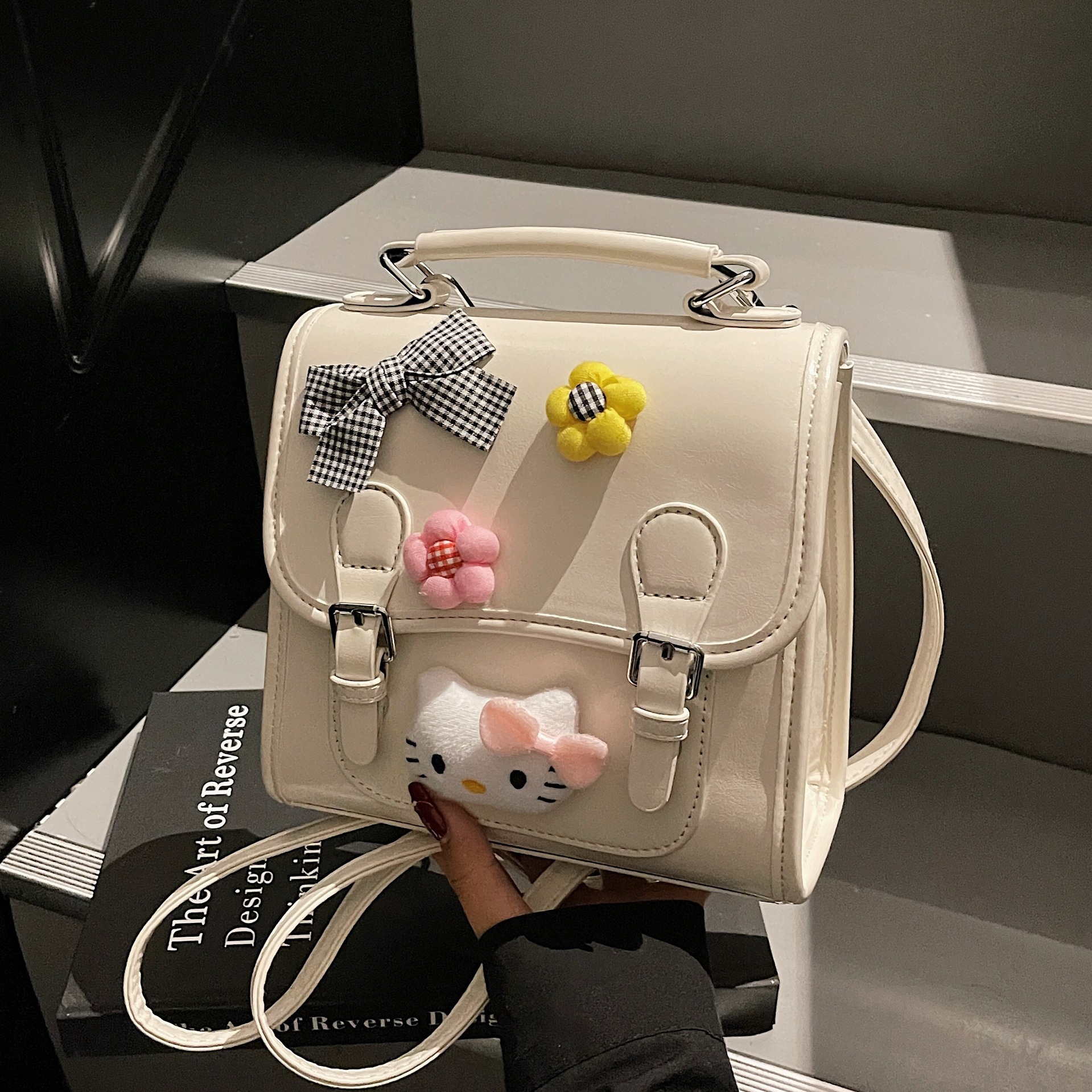 designer bag Niche Backpack for Women, Fashionable Korean Version 2025 New Cute Casual School Bag, Lightweight Travel Small Backpack