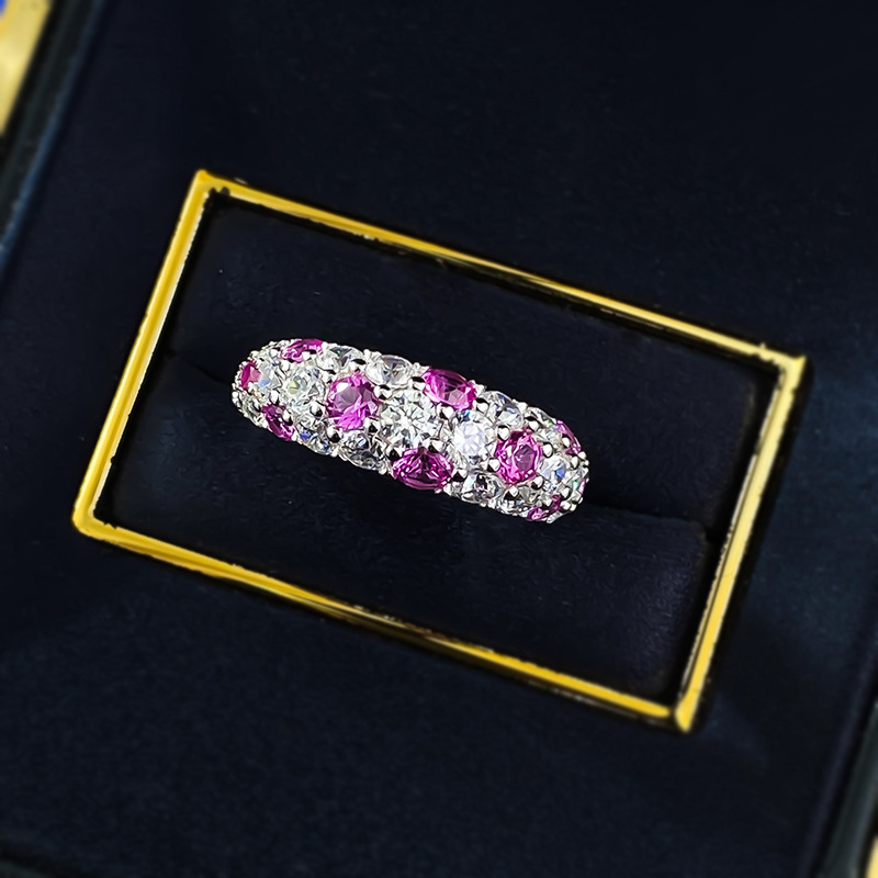 Choucong Gorgeous Sparkling Wedding Rings Luxury Jewelry Real 100% 925 Sterling Silver Full Lab Moissanite Diamond Gemstones Party Girls Women Bridal 