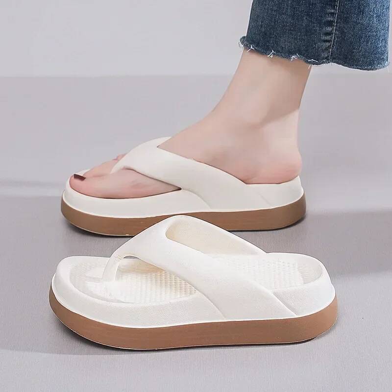 Ddmyoutdoor Woman Flip Flops Popular Design Shoes Trend Casual Platform Sandals Non Slip Outdoor Slippers Unique Features Flat Beach outdoor shoes