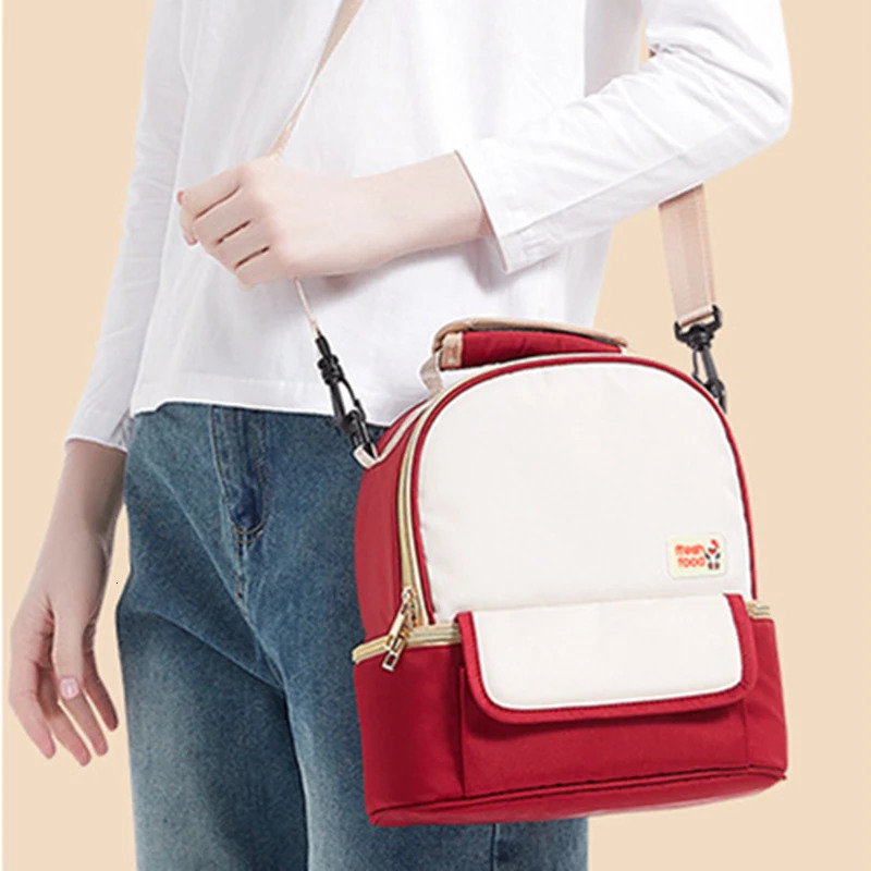 Large Capacity Lunch Bag Waterproof Mummy Diaper Bags Backpack Multifunctional Breast Milk Preservation Storage Container 250606