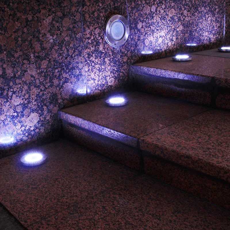 LED Solar Underground Light Outdoor Landscape in-ground Night View Lawn Light Outdoor Rainproof Courtyard Garden Villa LightXJ250606