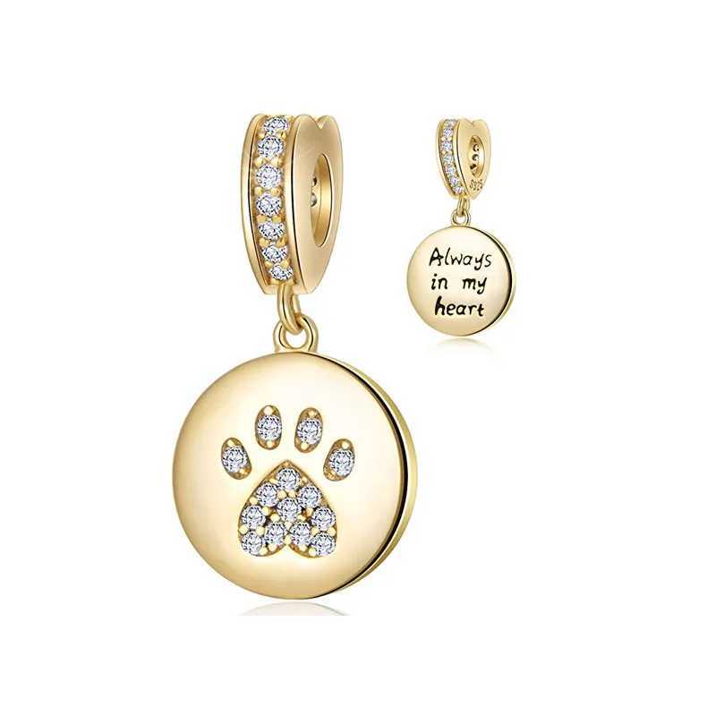 Original New DIY Women Jewelry Fine 925 Sterling Silver Plated Gold P Bead Fit Necklace Charms Bracelet Trinket Accessories XJ250607