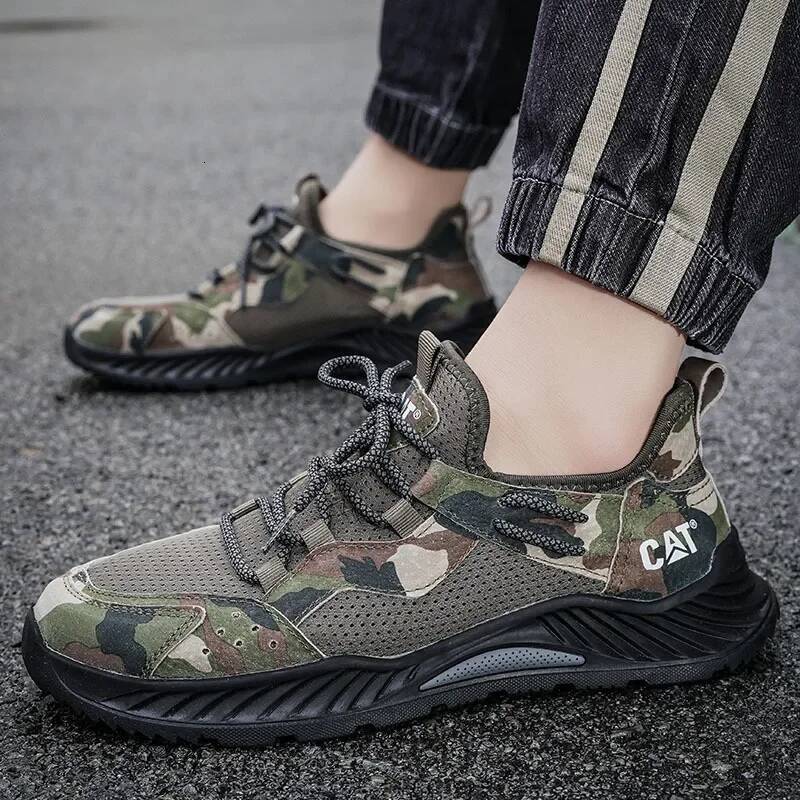 Ddmyoutdoor Men S Lace Up Camouflage Sneakers High Quality Outdoor Non Slip Casual Hiking Lightweight Breathable Walking Running Shoes Outdoor Shoes