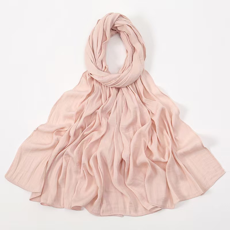 T906 autumn new solid color scarf Malay Indonesia velvet long scarf popular monochrome all-match ethnic headscarf female