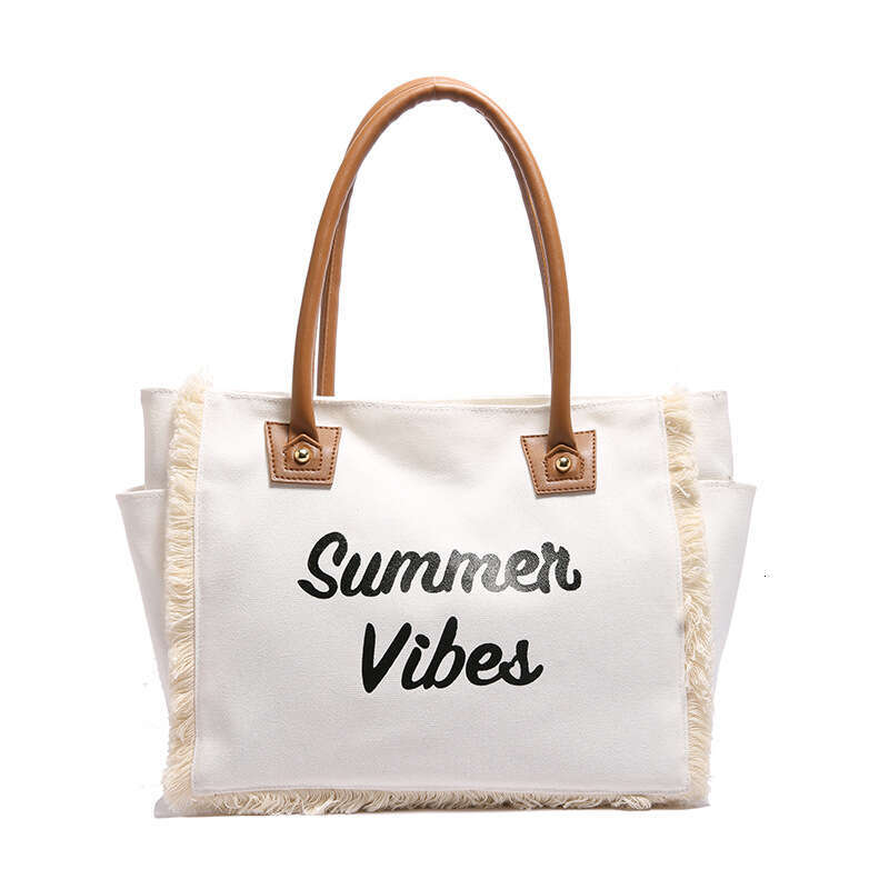 Korean and Japanese Style Simple Women's 2025 New Fashion Printed Tote Large Capacity Handbag Underarm Bag