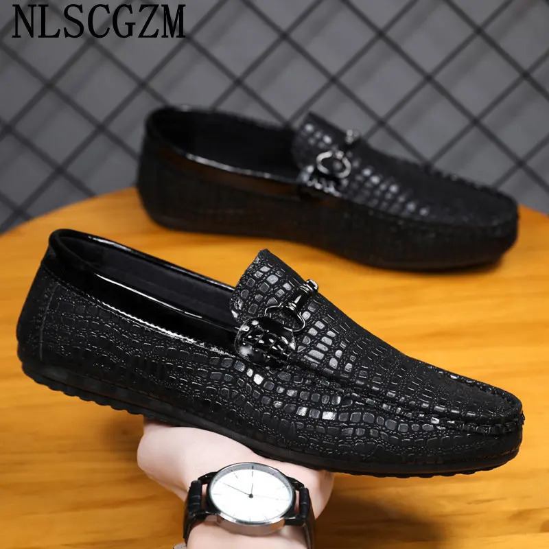 Office Leather Shoes for Men Casual Shoes Fashion Slip on Shoes Men Casuales Loafers Men Italiano Zapatillas De Deporte 250605