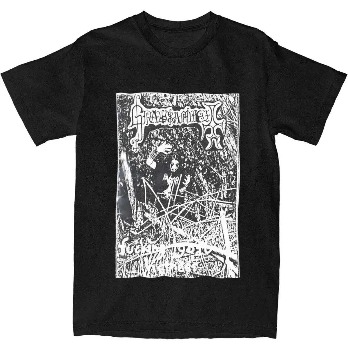 Summer fashion mens T-shirt Grausamkeit music black metal Gothic T-shirt Mens casual loose pure cotton top W250607