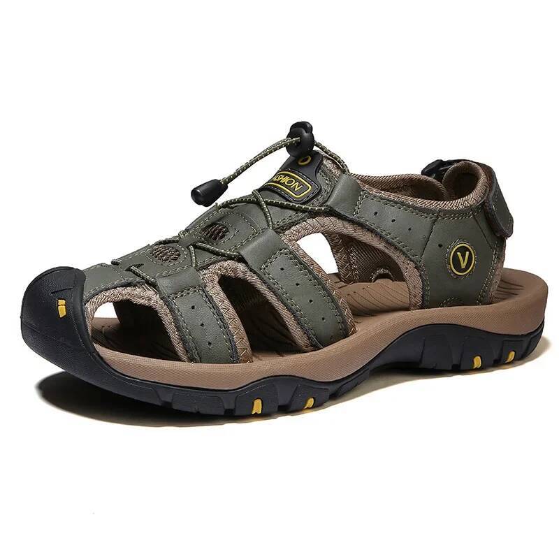 Ddmyoutdoor Genuine Leather Shoes Summer New Large Men S Fashion Sandals Slippers Big Size Outdoor Shoes