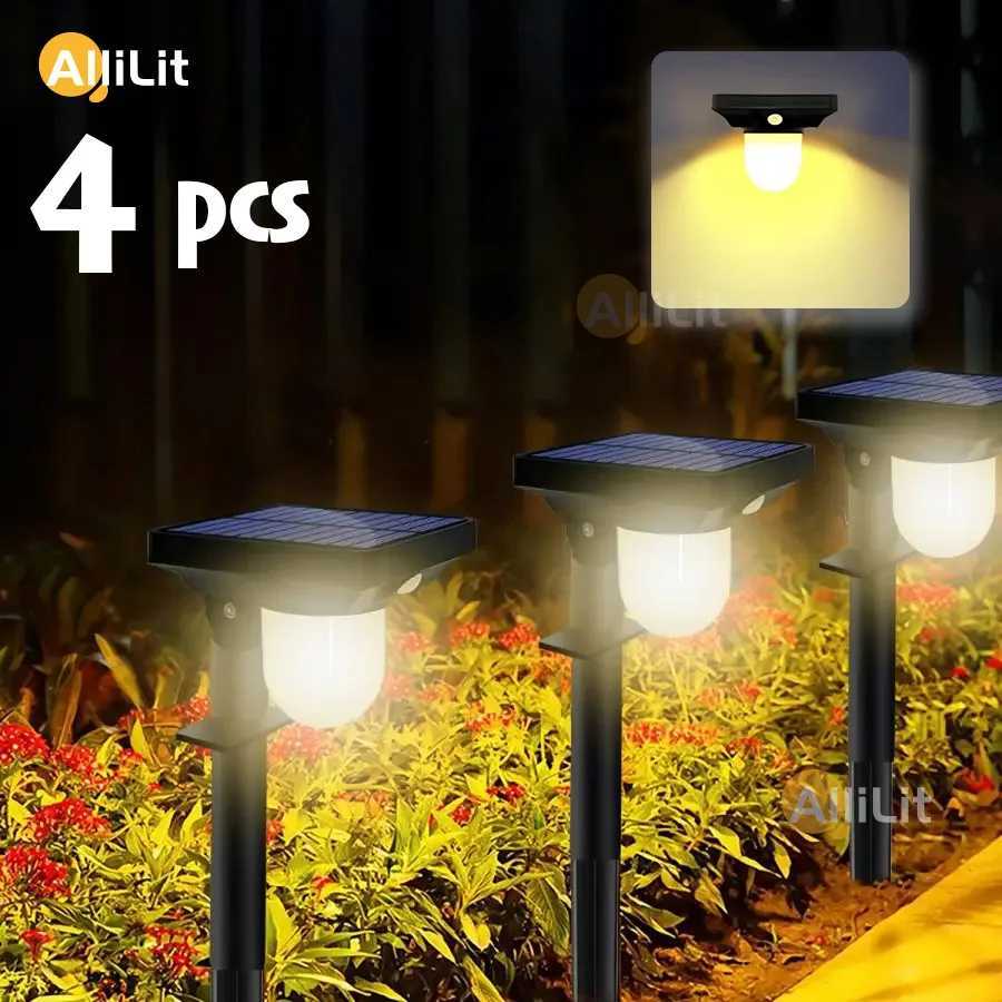LED Solar Lawn Lamp Outdoor Landscape Spotlight 3 modes Wall Light Motion Sensor Garden Decoration Yard Patio Pathway 1~4pcs XJ250606