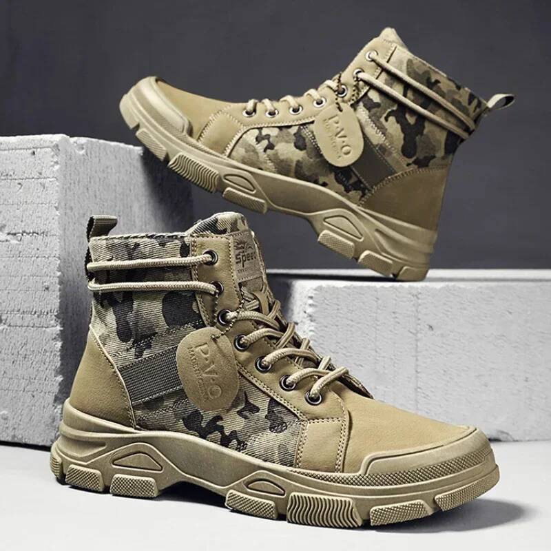 Ddmyoutdoor Camouflage For Autumn Winter Platform Outdoor High Top Shoes Men Ankle Boots Buty Robocze Meskie Outdoor Shoes
