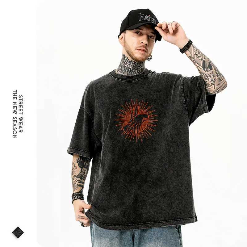 Anime C-Chainsaw M-Man T Shirts Oversized Vintage Washed Makima T-shirt Manga Harajuku Streetwear Tops Tees Man 00% Cotton W250607