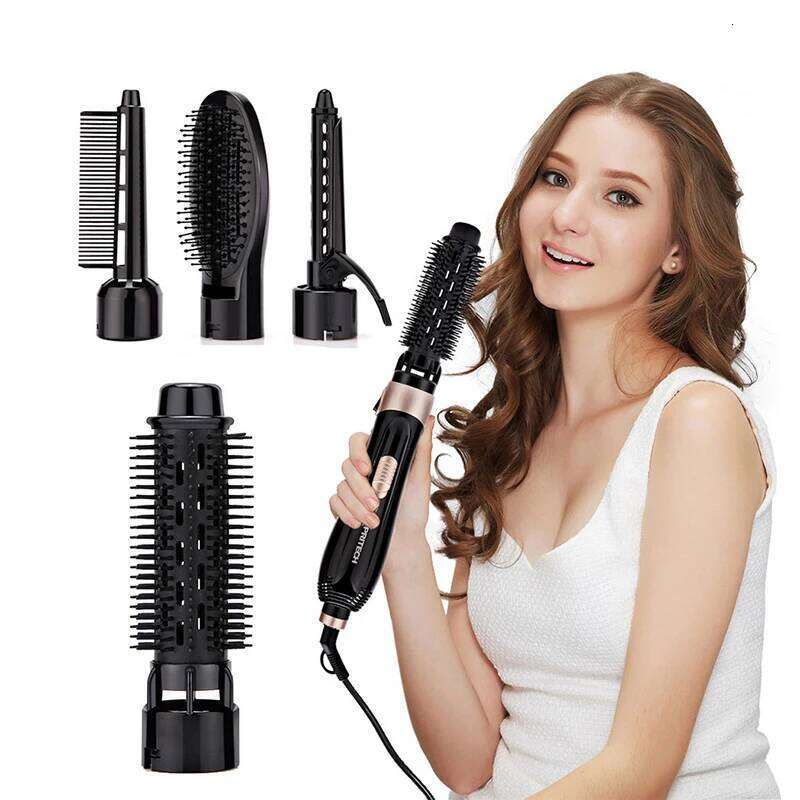 New Multi-Functional Hair Dryer Hot Air Professional Negative Ionic Ceramic Lightweight One Step Blow Brush Styling Tool