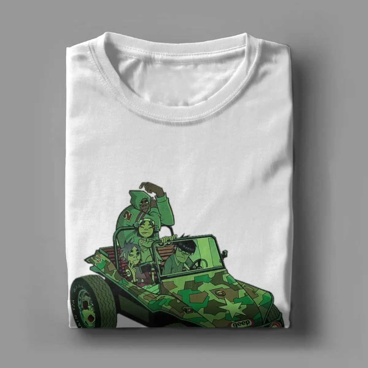 Gorillaz GP Reverse Men T-Shirt Music Band Punk Rock 90s Y2K Vintage T-Shirt Short Sleeve O Neck Cotton Plus Size Top X250607